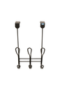 Fantashome Twisted Design Over-The-Door Hook Rack With 6 Hooks - Black