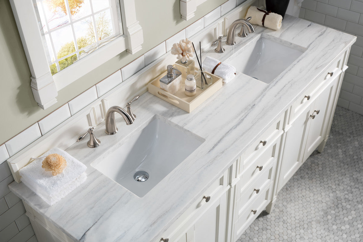 Brittany 72" Double Vanity in Bright White