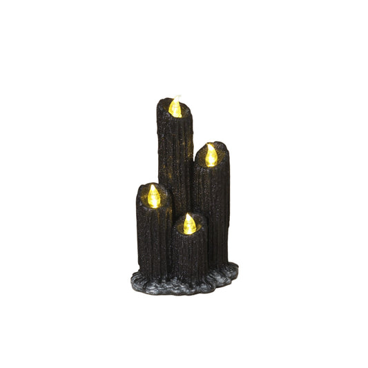 9" Lighted Resin Halloween Candles
