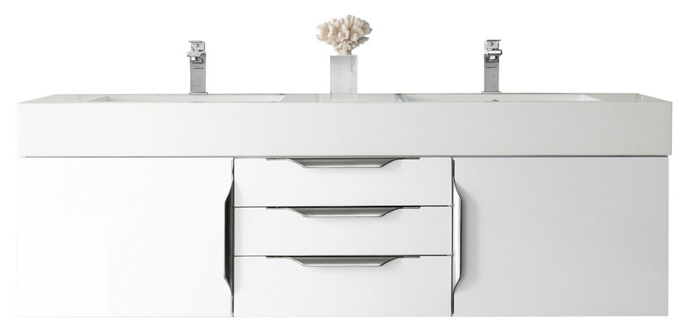 Columbia 59" Double Wall Mount Vanity Cabinet