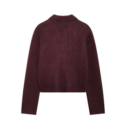 Plain Stitch Bomber Jacket Outer Women's Clothing
