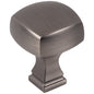1-1/8" Overall Length Satin Nickel Square Audrey Cabinet Knob