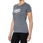 100% Women's Icon T-Shirt - Heather Gray - Medium 20002-00005