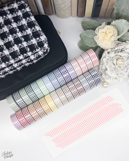 Blush Classic Grid 15mm washi