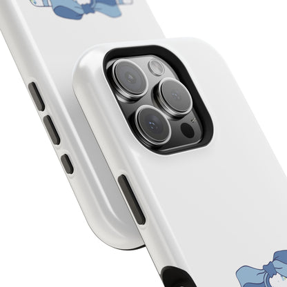 Customizable: Books & Bows Aesthetic Phone Case, College Student Gift, Impact-Resistant Cover, Book Lover's Accessory, Graduation Present, School Spirit Merchandise