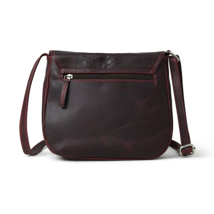 The Croco Satchel- Cherry Red