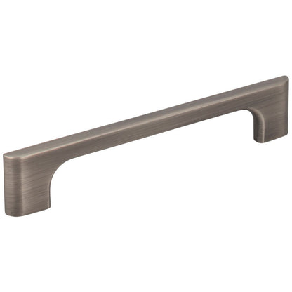 96 mm Center-to-Center Satin Nickel Asymmetrical Leyton Cabinet Pull