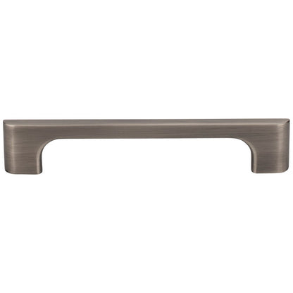 96 mm Center-to-Center Satin Nickel Asymmetrical Leyton Cabinet Pull