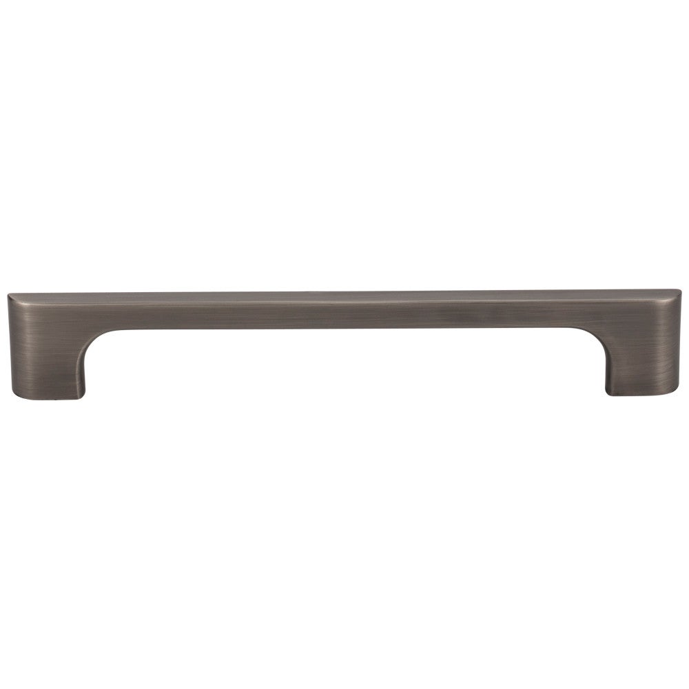 96 mm Center-to-Center Satin Nickel Asymmetrical Leyton Cabinet Pull