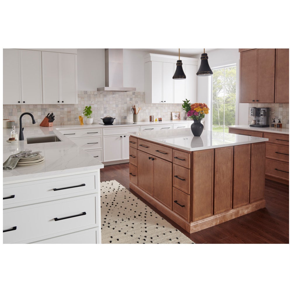 96 mm Center-to-Center Satin Nickel Asymmetrical Leyton Cabinet Pull