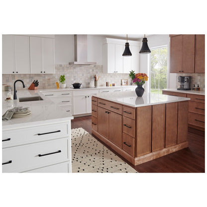 96 mm Center-to-Center Satin Nickel Asymmetrical Leyton Cabinet Pull