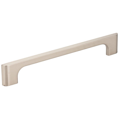 96 mm Center-to-Center Satin Nickel Asymmetrical Leyton Cabinet Pull