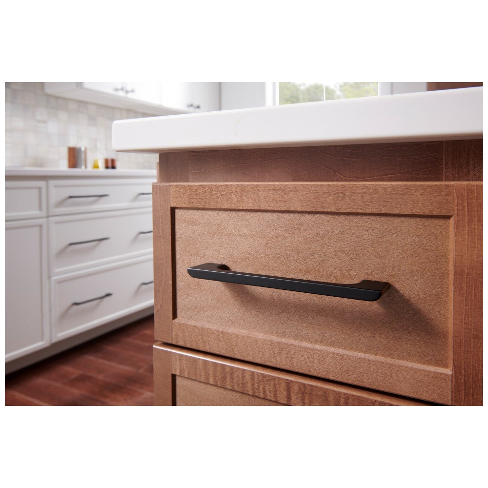 96 mm Center-to-Center Satin Nickel Asymmetrical Leyton Cabinet Pull