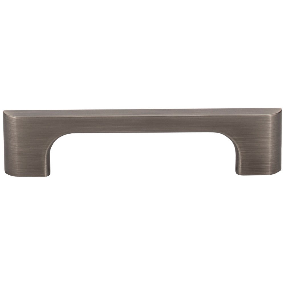 96 mm Center-to-Center Satin Nickel Asymmetrical Leyton Cabinet Pull