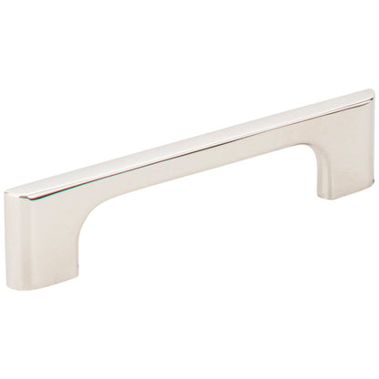 96 mm Center-to-Center Satin Nickel Asymmetrical Leyton Cabinet Pull