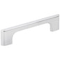 96 mm Center-to-Center Satin Nickel Asymmetrical Leyton Cabinet Pull