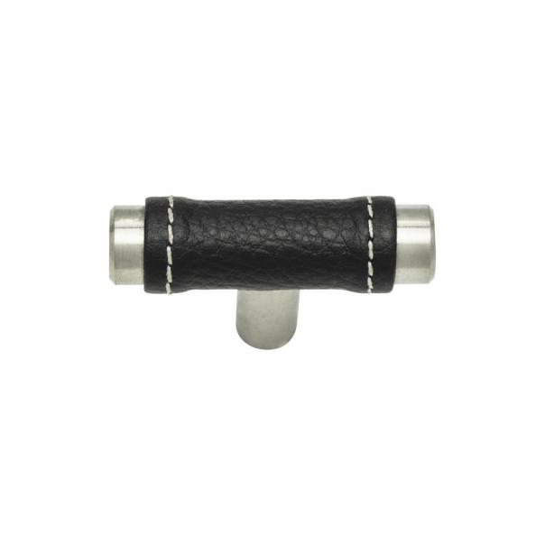 Zanzibar Black Leather Knob