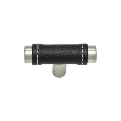 Zanzibar Black Leather Knob