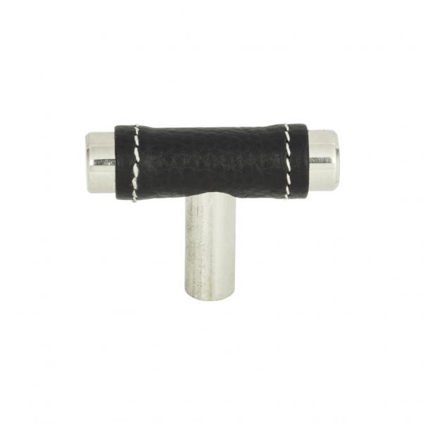 Zanzibar Black Leather Knob