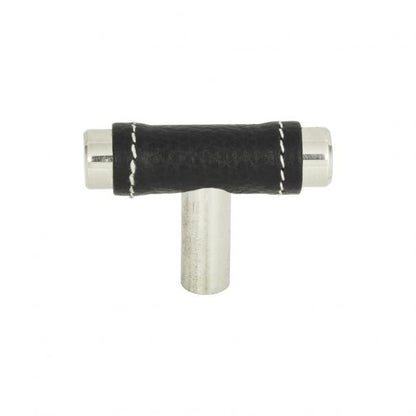 Zanzibar Black Leather Knob