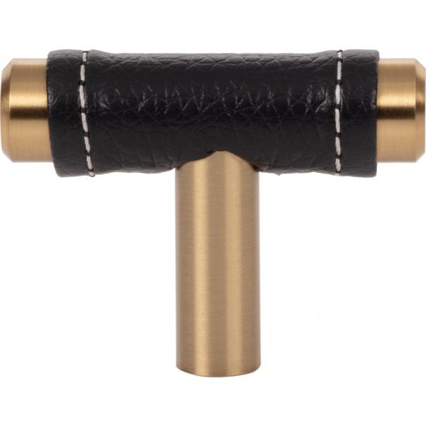 Zanzibar Black Leather Knob