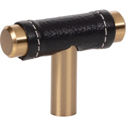 Zanzibar Black Leather Knob