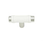 Zanzibar White Leather Knob