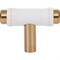 Zanzibar White Leather Knob