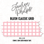 Blush Classic Grid 15mm washi
