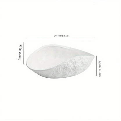 Elegant ShellShaped Ceramic Dish Ideal for Seafood