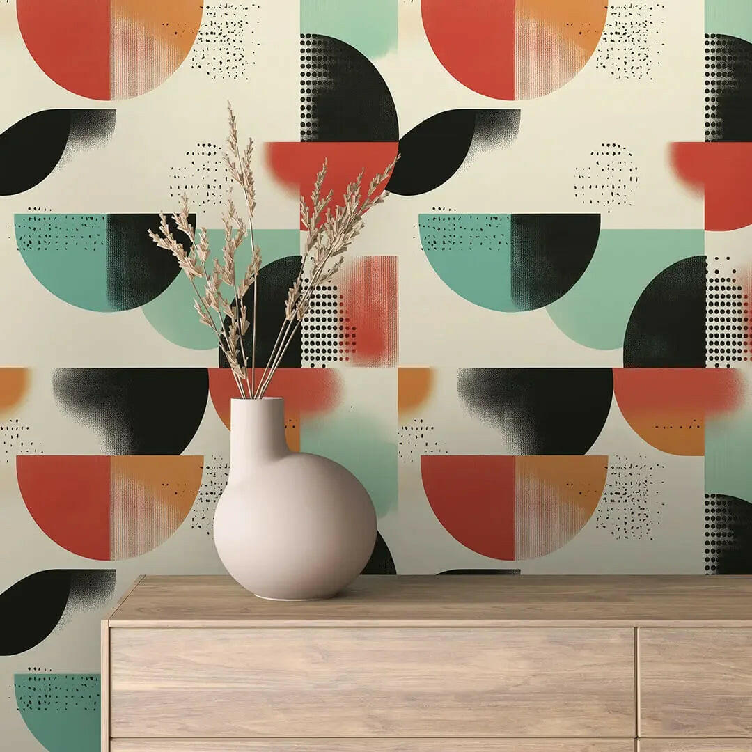 Bauhaus Beat Abstract Wallpaper