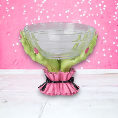 Halloween Carnival  10" Green Witch Hand Candy Bowl