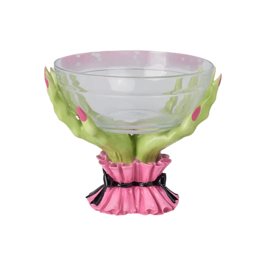 Halloween Carnival  10" Green Witch Hand Candy Bowl