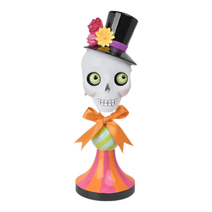 Halloween Carnival 14.5" Quirky Skull Pedestal