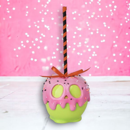 Halloween Carnival 9" Resin Green Candy Apple w Sprinkles