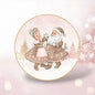 10" Gingerbread Dancing Santa Plate