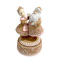18" Pink Gingerbread Dancing Santa Couple