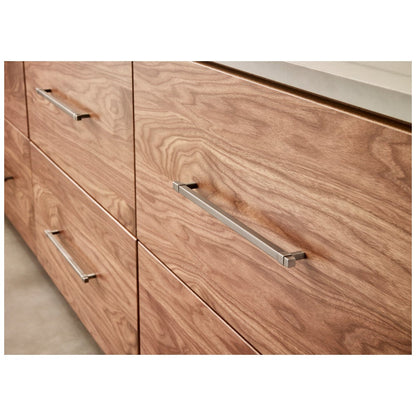 96 mm Center-to-Center Satin Nickel Square Zane Cabinet Pull