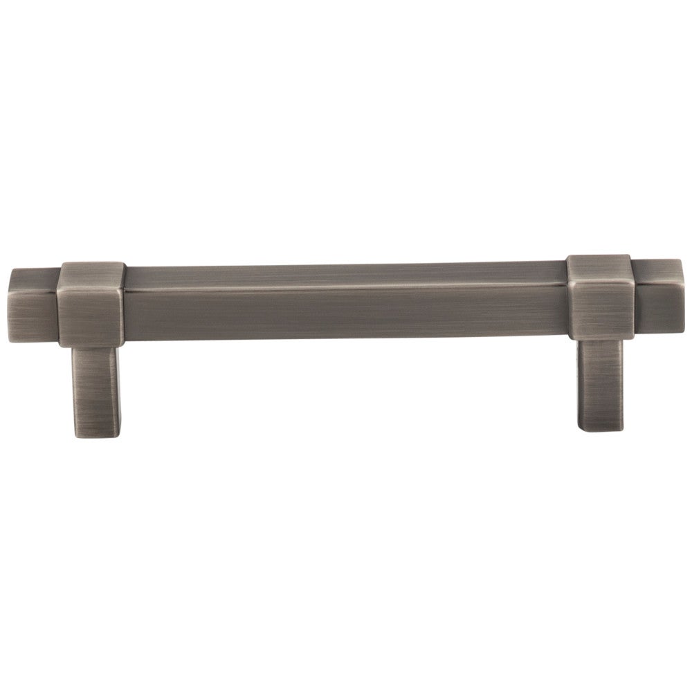 96 mm Center-to-Center Satin Nickel Square Zane Cabinet Pull