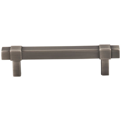 96 mm Center-to-Center Satin Nickel Square Zane Cabinet Pull