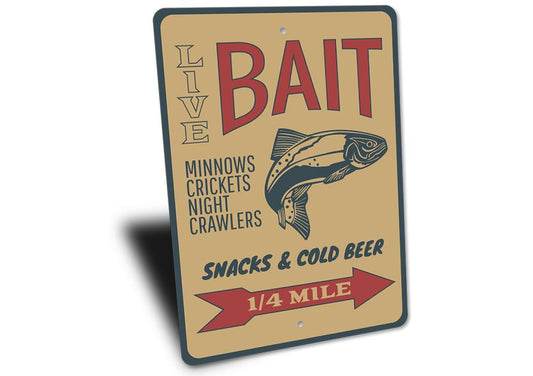 Fishing Bait Sign | Home Decor | Kitchen + Metal