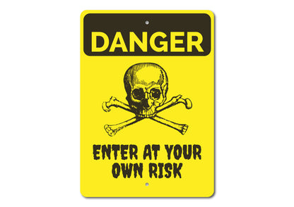 Halloween Danger Sign | Happy | Kitchen + Metal