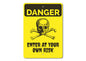 Halloween Danger Sign | Happy | Kitchen + Metal
