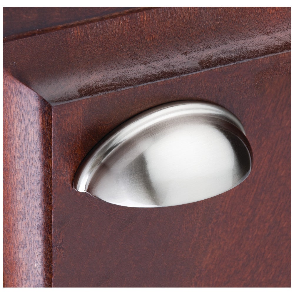 3" Center-to-Center Satin Nickel Florence Cabinet Cup Pull
