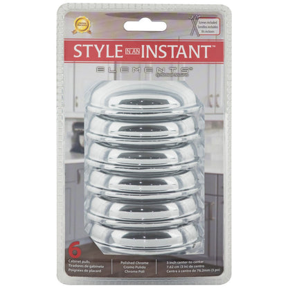 3" Center-to-Center Satin Nickel Florence Retail Packaged Cabinet Cup Pull