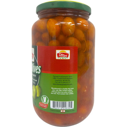 Baraka Green Stuffed Olives With Hot Pepper Paste - 300g Flavorful Appetizer