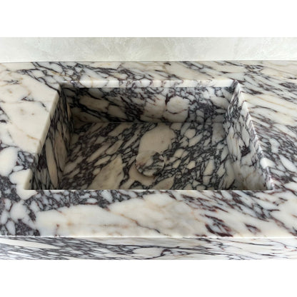 HANDCRAFTED CUSTOM CALACATTA VIOLA MARBLE SINK (NS-082)