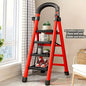 Folding 3/4-Step Ladder – Portable Steel Step Stool, Anti-Slip