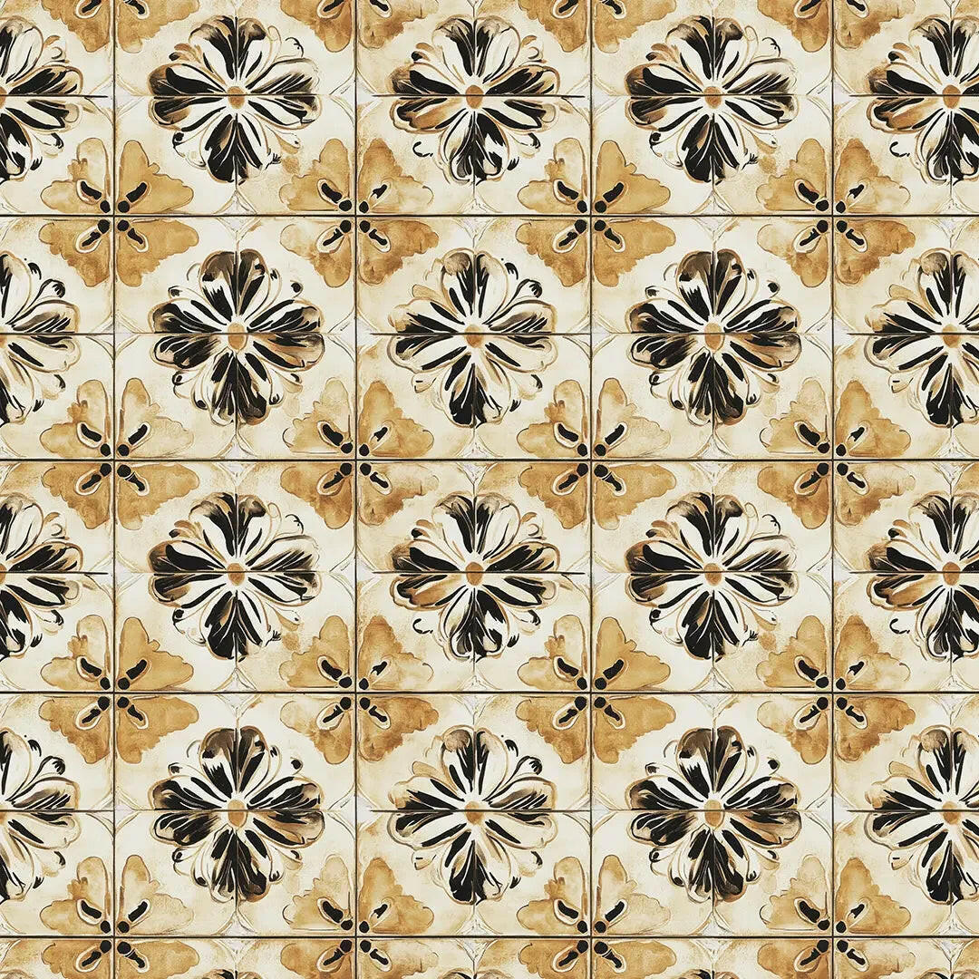 Tuscan Sepia Bloom Tile