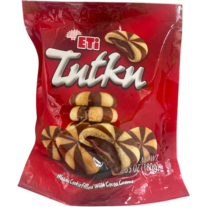 Eti Tutku Gourmet Cookies with Creamy Choco Filling - 180g Decadent Snack for Chocolate Lovers